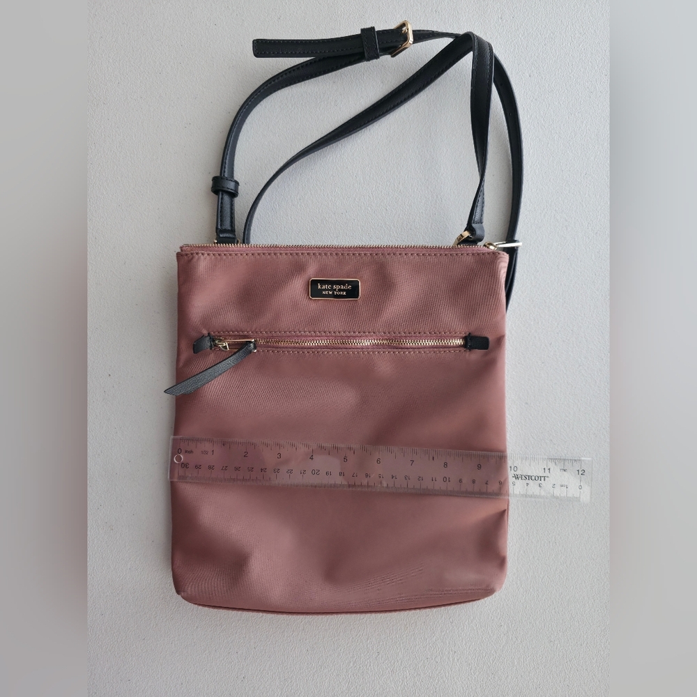 Kate Spade Dawn Sparrow Pink Nylon Crossbody Bag Minimalist Clean Girl Y2K - Picture 4 of 10